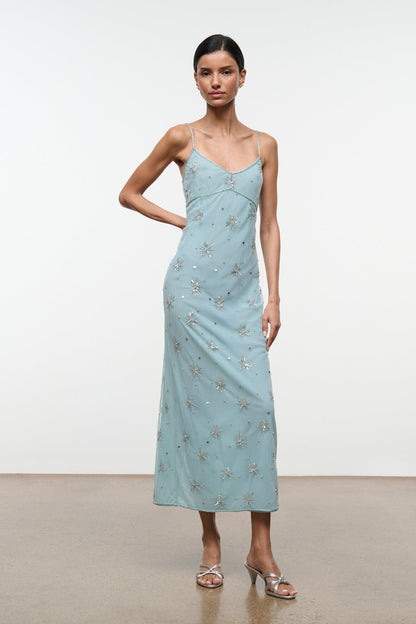 STAUD Carrie Mule Silver