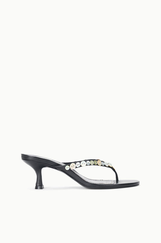 STAUD Freja Thong Kitten Heel Mother Of Pearl