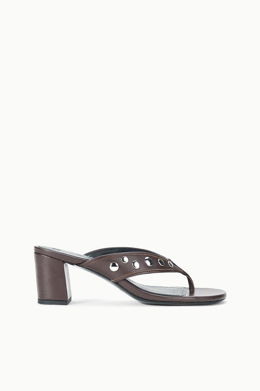 STAUD Nova Thong Heel Espresso Studs