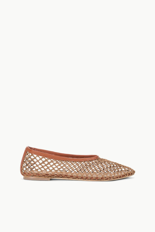 STAUD Alba Ballet Tan Netting