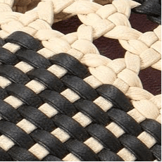 STAUD Nell Crochet Ballerina Cream Black