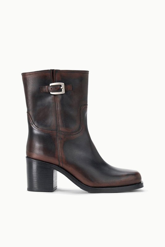 STAUD Brooklyn Ankle Boot Espresso Distressed