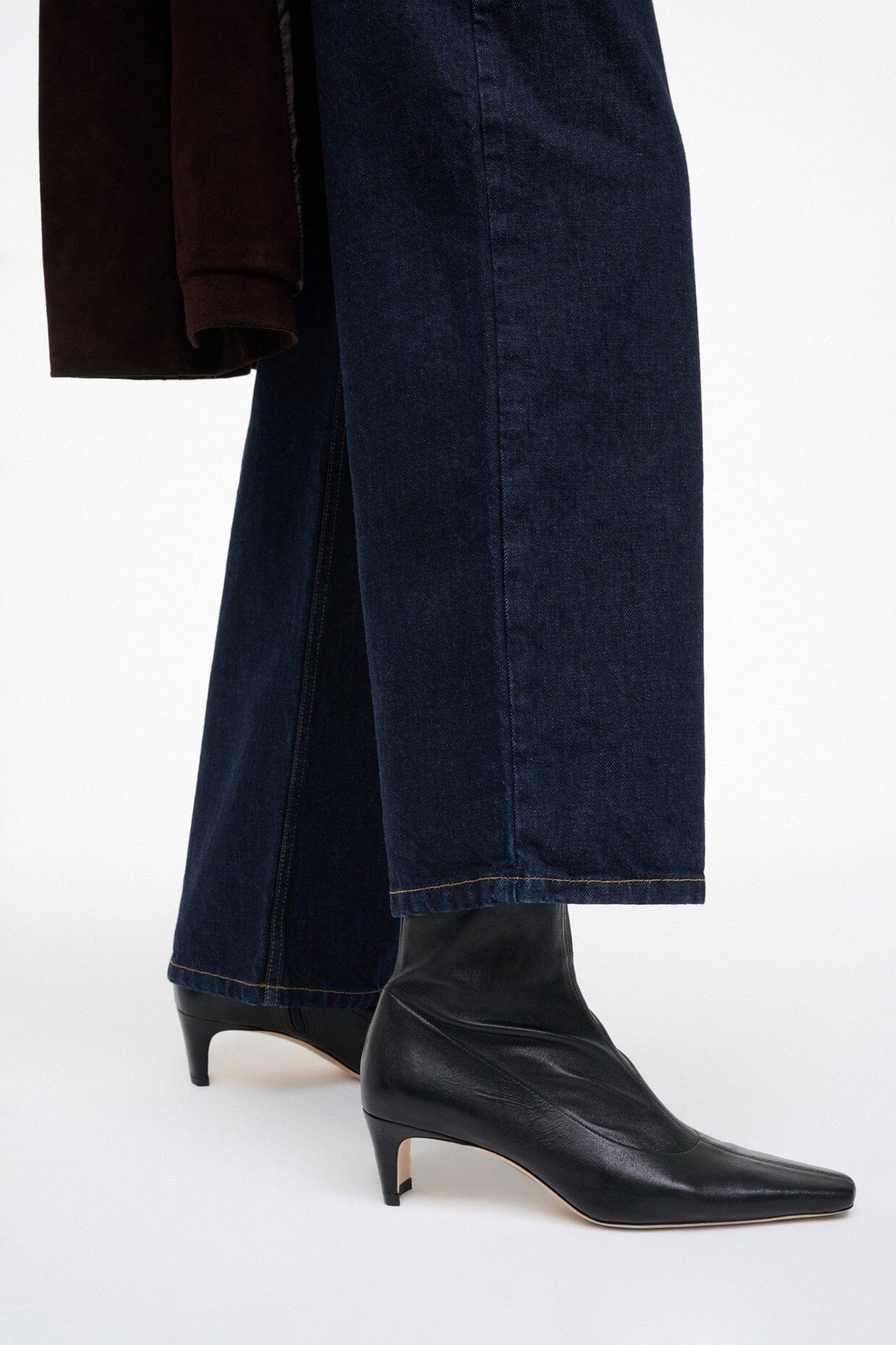 STAUD Wally Sock Ankle Boot Black