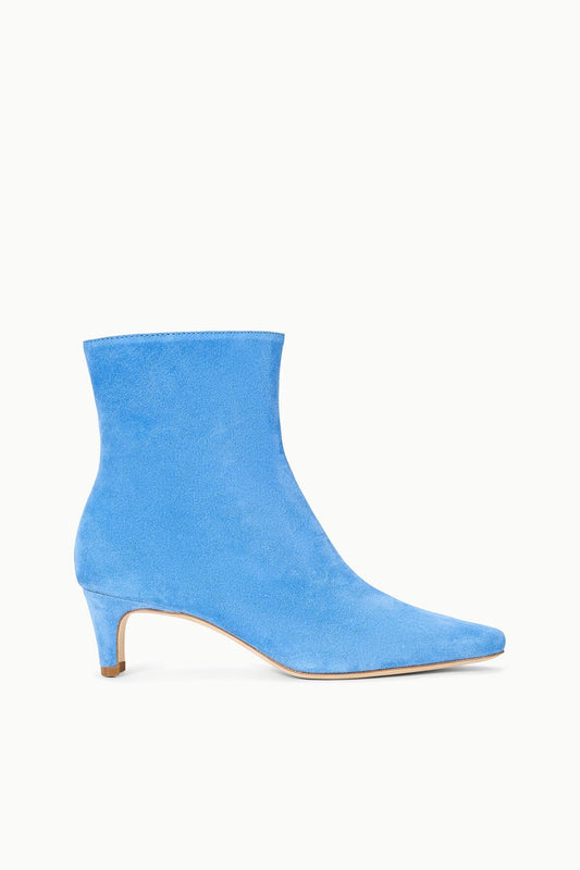 STAUD Wally Ankle Boot Blue Suede