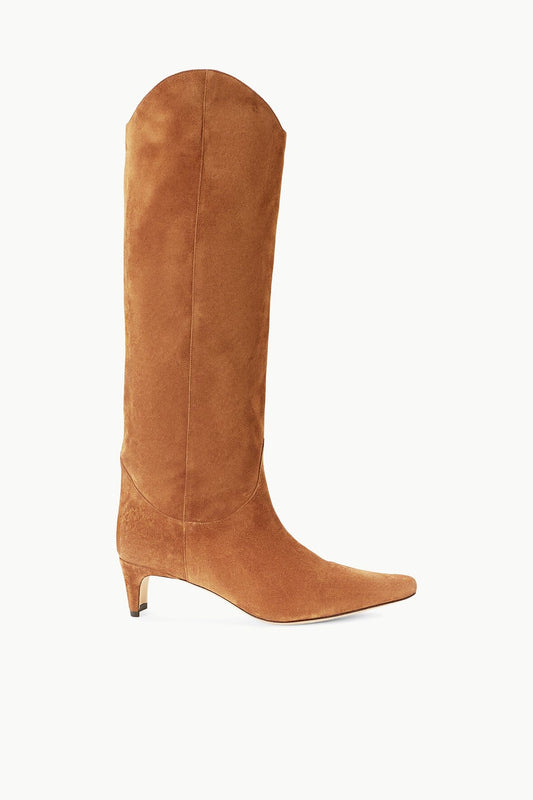 STAUD Western Wally Boot Tan Suede