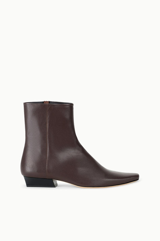 STAUD Wally Flat Ankle Boot Espresso