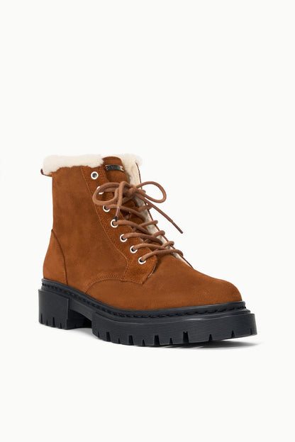 STAUD Henry Combat Boot Tabac Suede