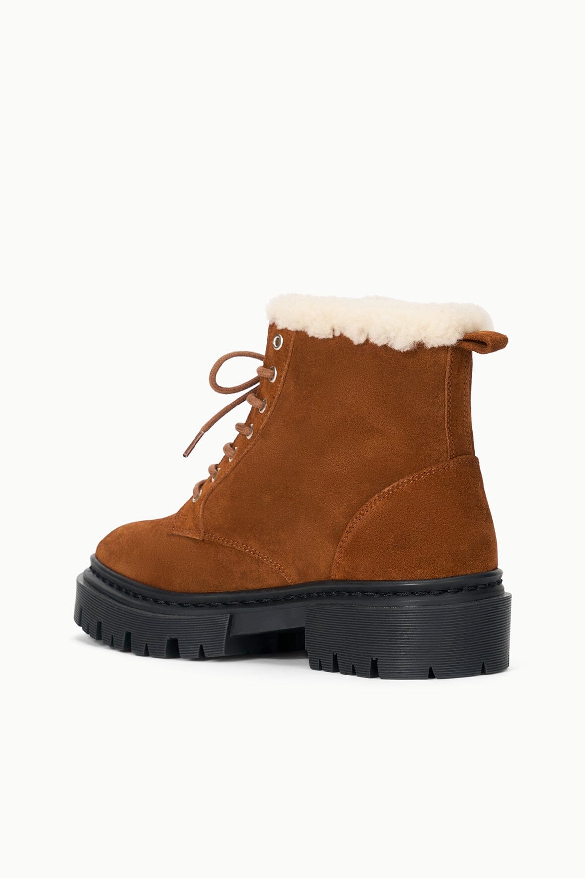 STAUD Henry Combat Boot Tabac Suede