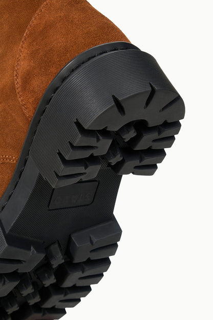 STAUD Henry Combat Boot Tabac Suede
