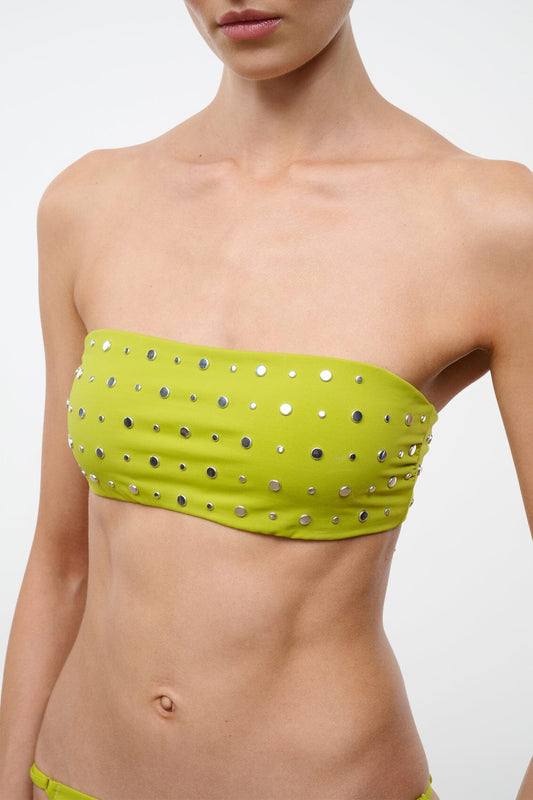 STAUD Sara Bikini Top Citron Studs