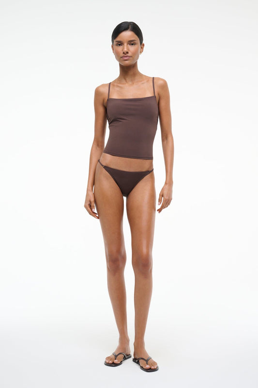 STAUD Cleo Tankini Top Dark Chocolate