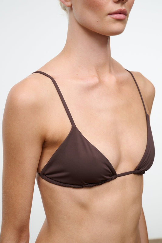 STAUD Alexis Bikini Top Dark Chocolate