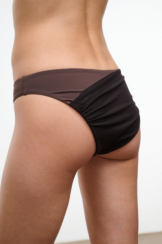 STAUD Emsley Bikini Bottom Espresso Dark Chocolate
