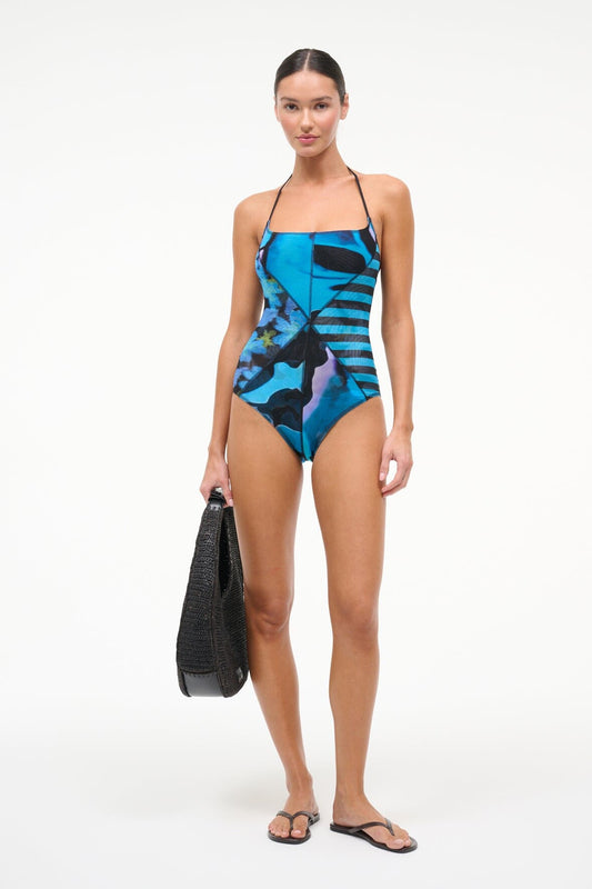 STAUD Laird Mesh One Piece Blue Haze Multi