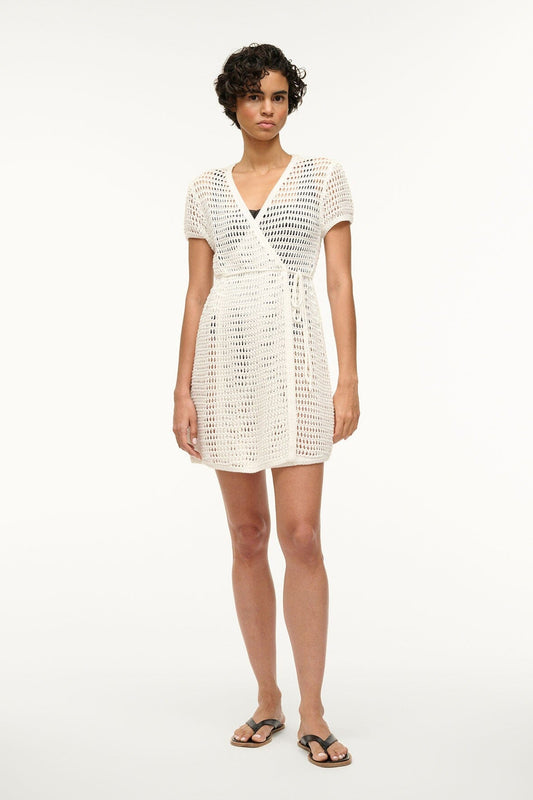 STAUD Spritz Dress Ivory