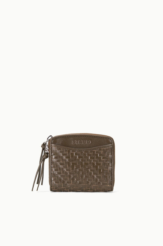 STAUD Mae Hand-Woven Wallet Truffle