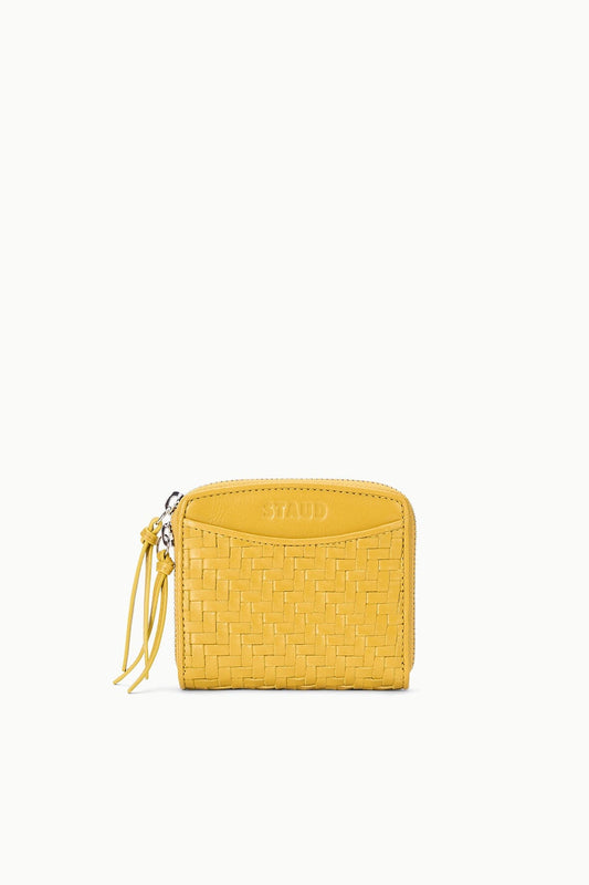 STAUD Mae Hand-Woven Wallet Goldenrod
