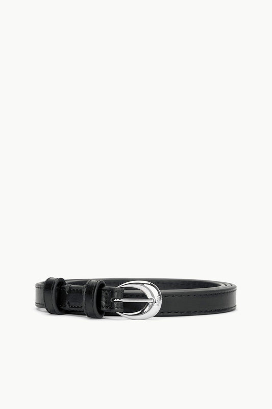 STAUD Slim Moon Buckle Belt - 13mm Black Silver
