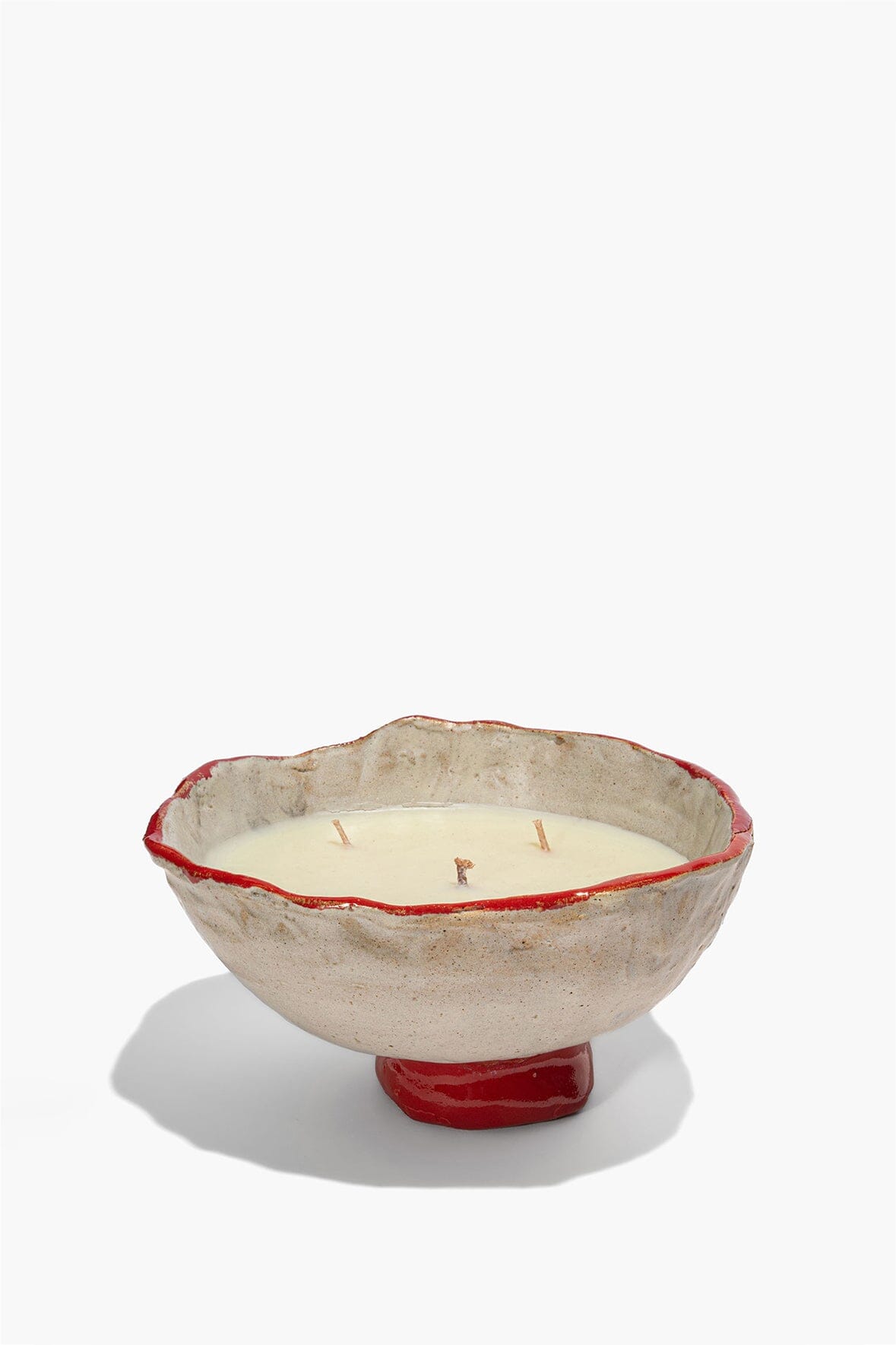 STAUD Ceramic Mushroom Candle Natural Red