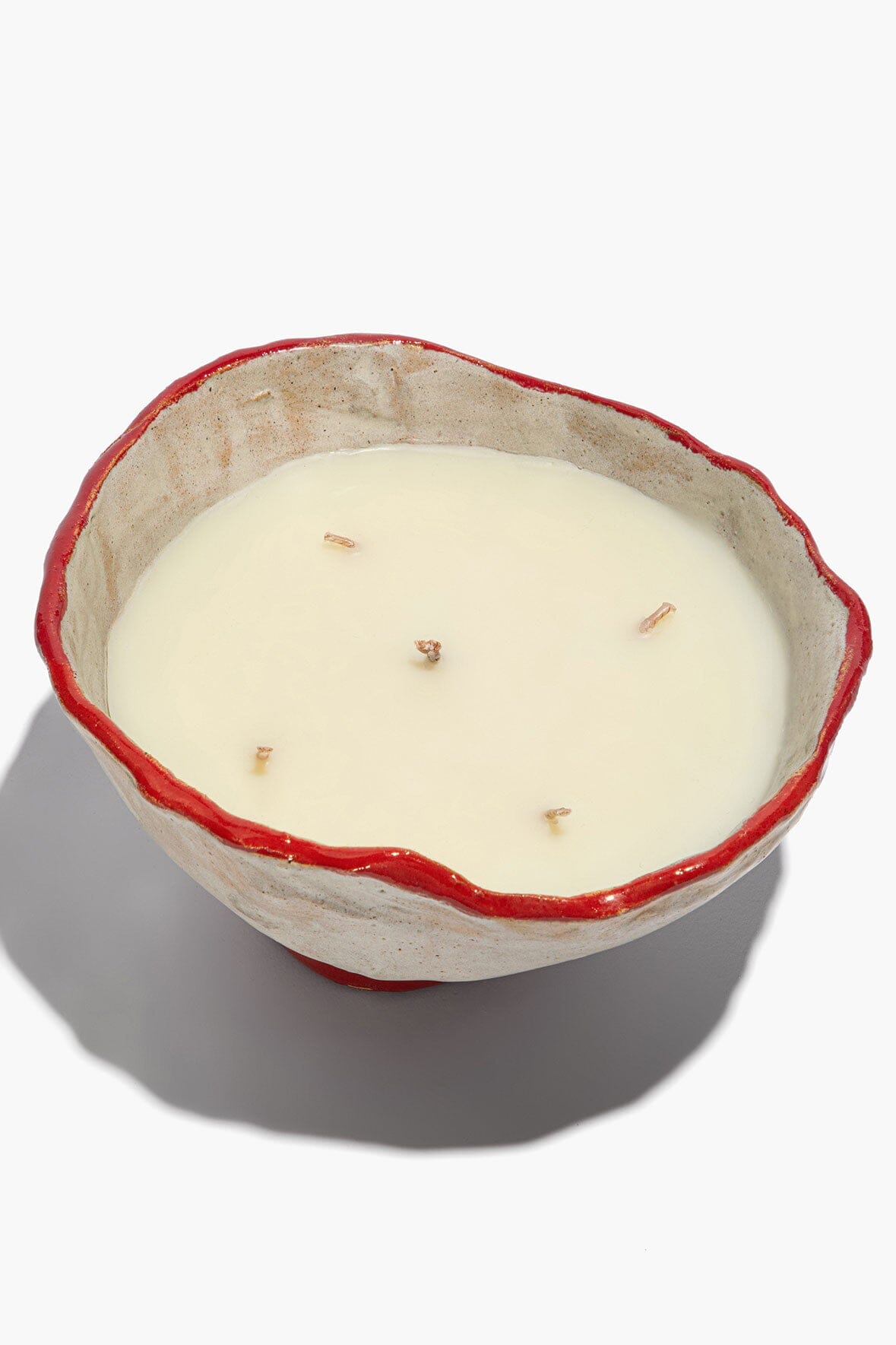 STAUD Ceramic Mushroom Candle Natural Red