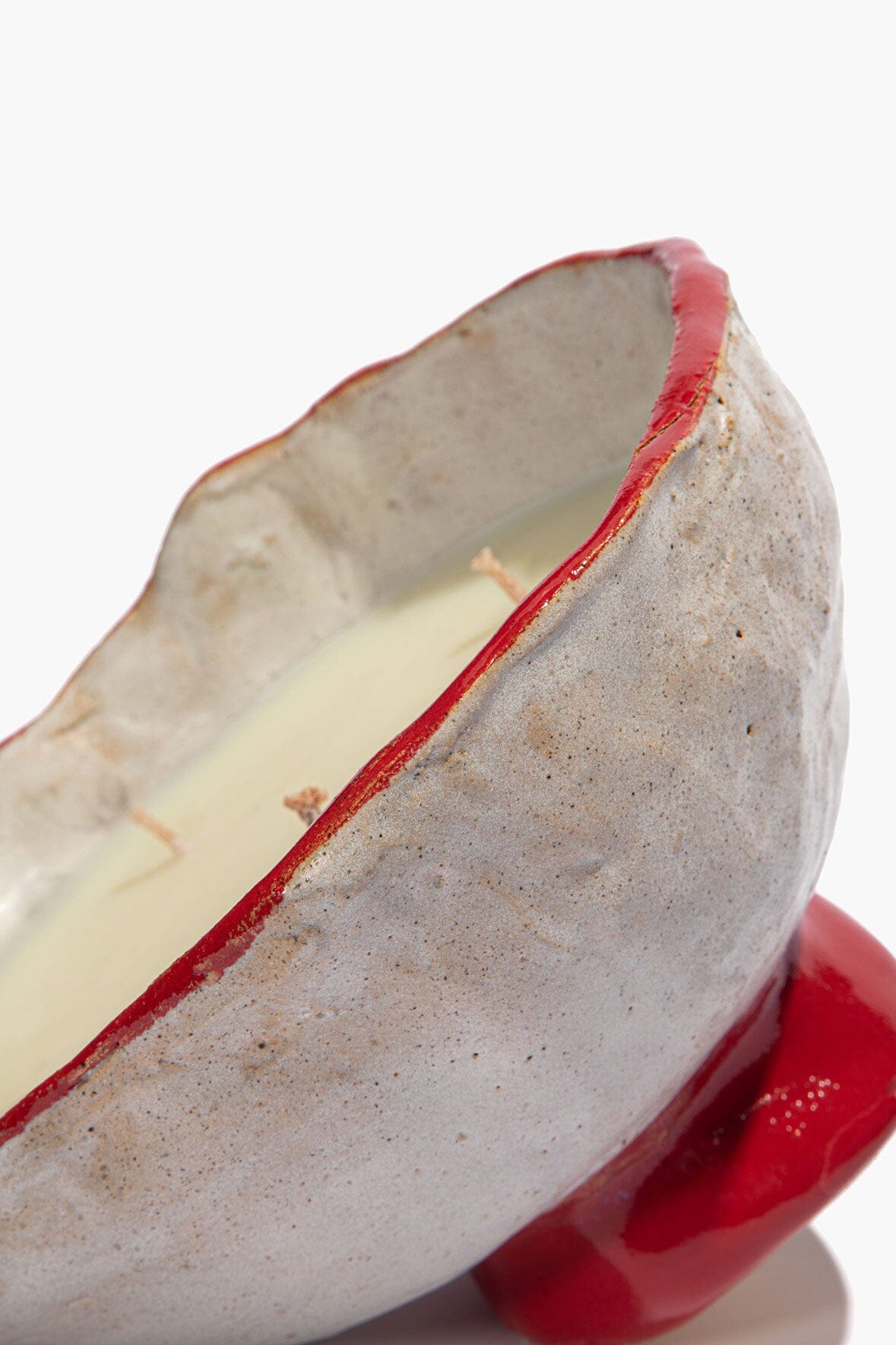 STAUD Ceramic Mushroom Candle Natural Red