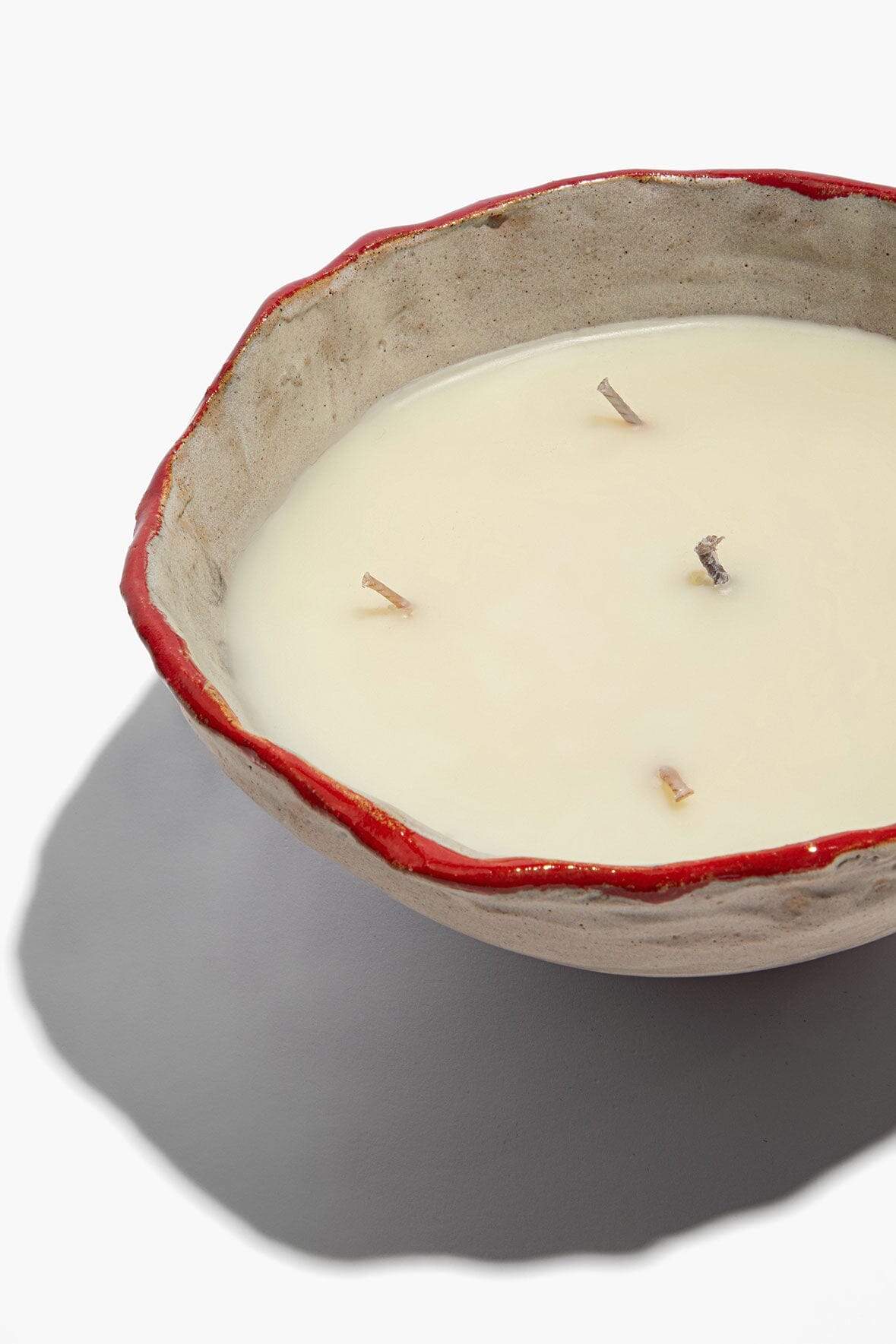 STAUD Ceramic Mushroom Candle Natural Red