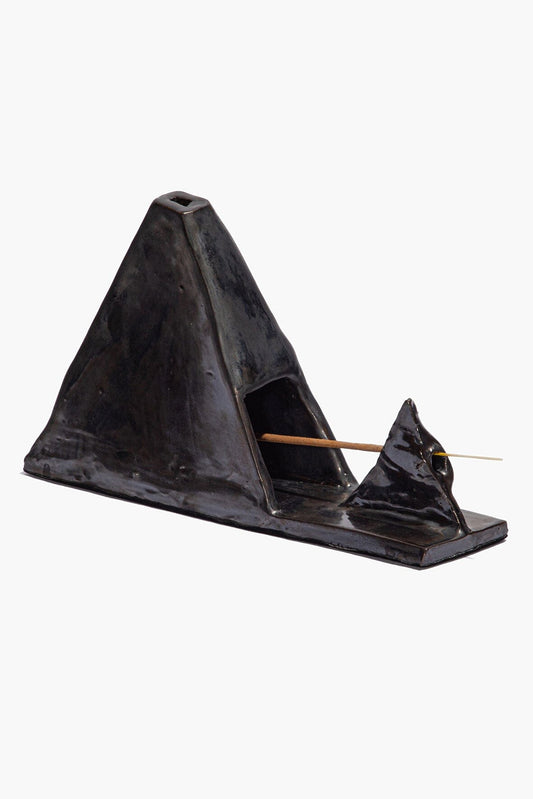 STAUD Pyramid Incense Holder Molasses Glaze