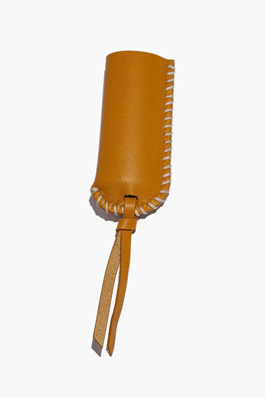 STAUD Pyre Leather Lighter Cover Goldenrod