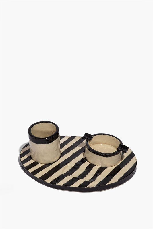 STAUD Acl Tray Holder Striped Glaze