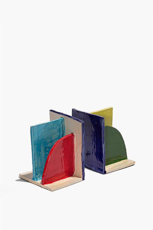 STAUD Ceramic Bookends Rainbow Glaze