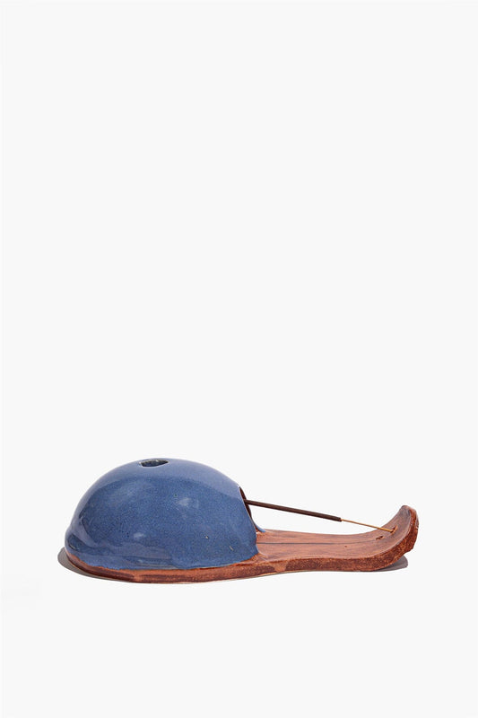 STAUD Hut Incense Holder Blue Burnt Orange Glaze