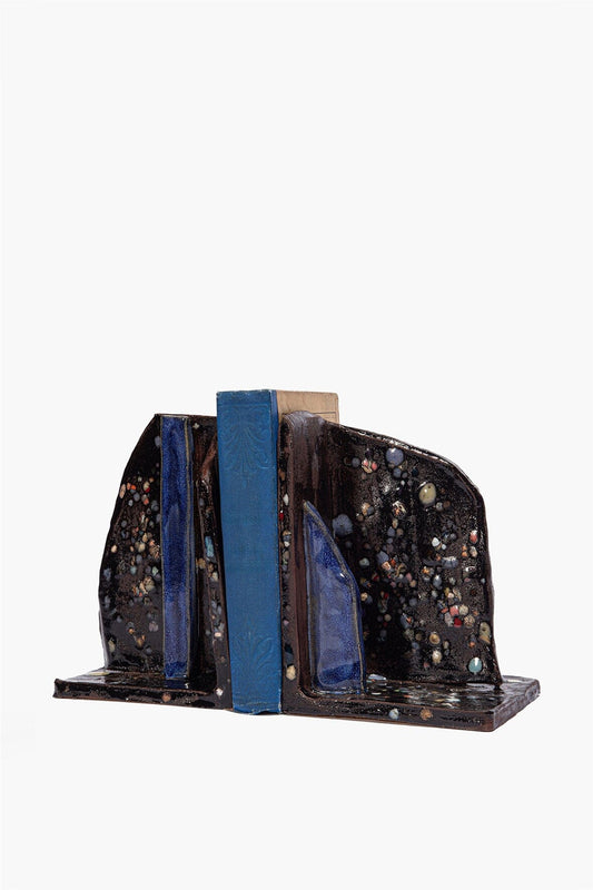 STAUD Ceramic Bookends Midnight Confetti Glaze