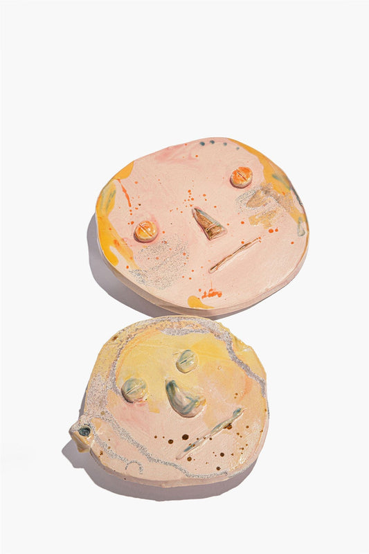 STAUD Louise Ceramic Faces Cotton Candy Glaze