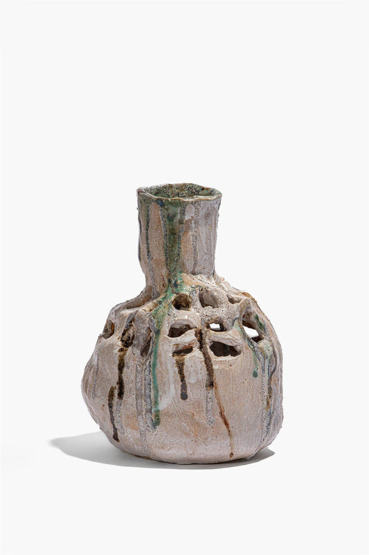 STAUD Lotus Vase Grey Multi Glaze