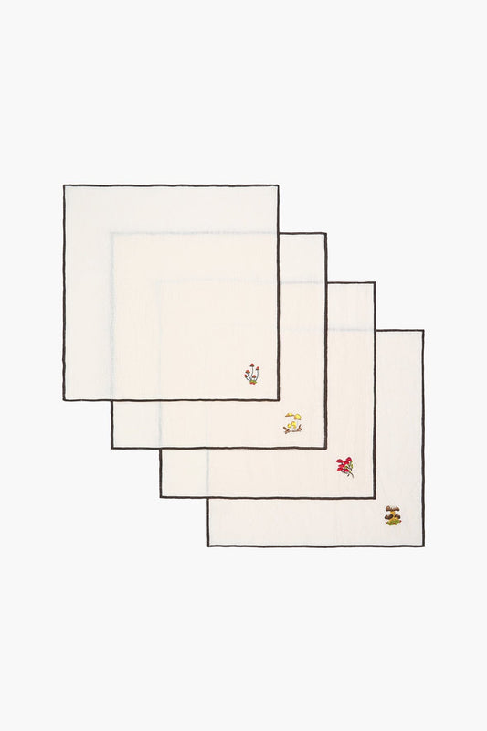 STAUD Gala Embroidered Napkins Natural