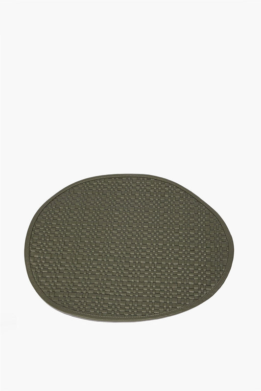 STAUD Gentry Leather Placemat Moss