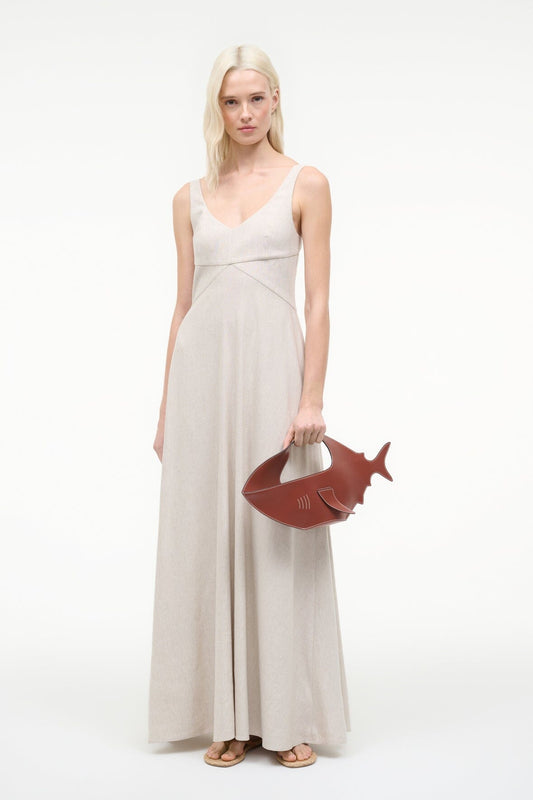 STAUD Madison Linen Dress Natural