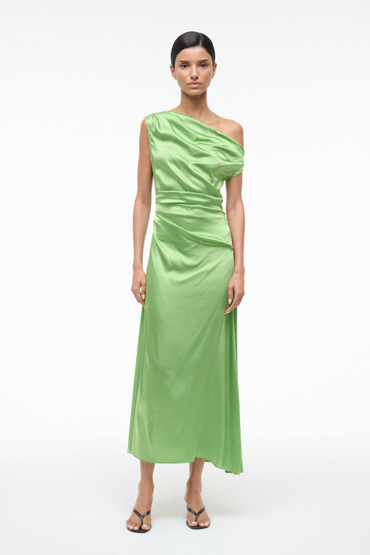 STAUD Phare Silk Dress Sprout