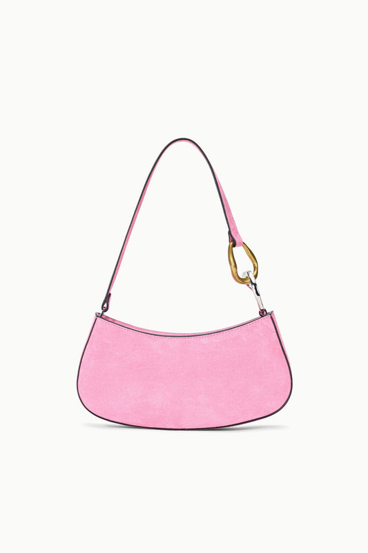 STAUD Ollie Bag Orchid Pink Suede Mini Shoulder Bag - Staud