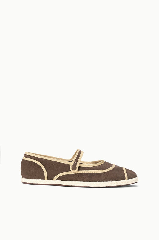 STAUD Nora Espadrille Flat Espresso