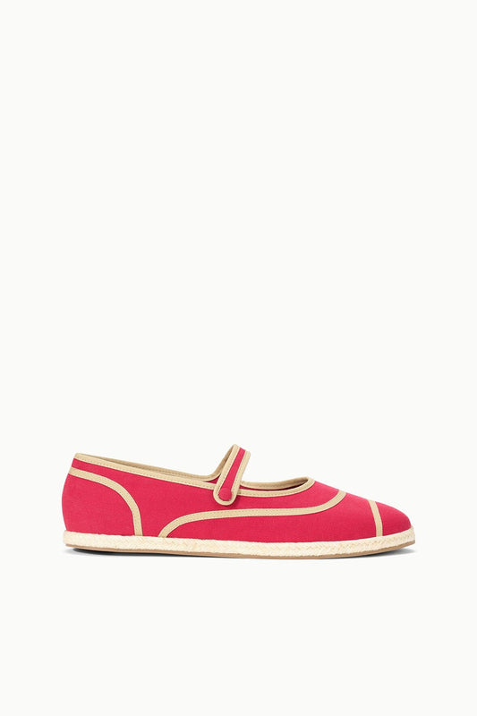 STAUD Nora Espadrille Flat Rouge
