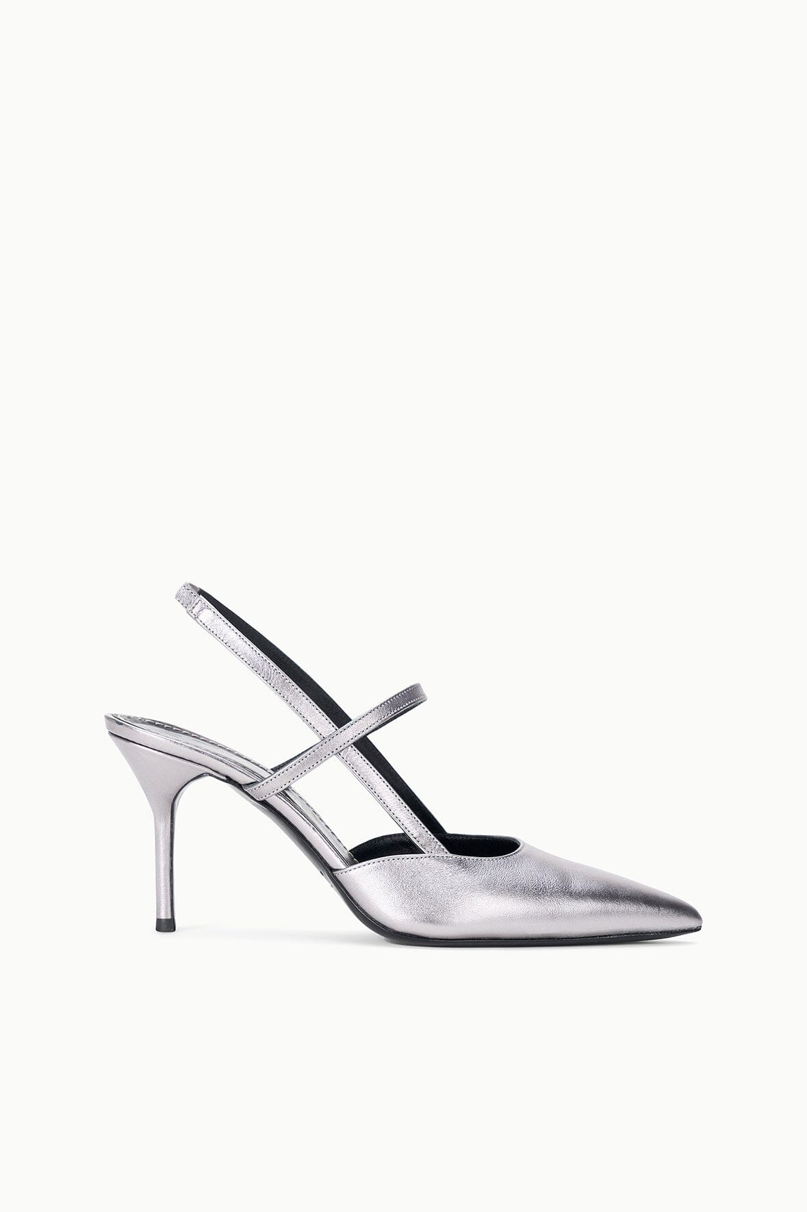 STAUD Sebastian High Heel Slingback Pewter