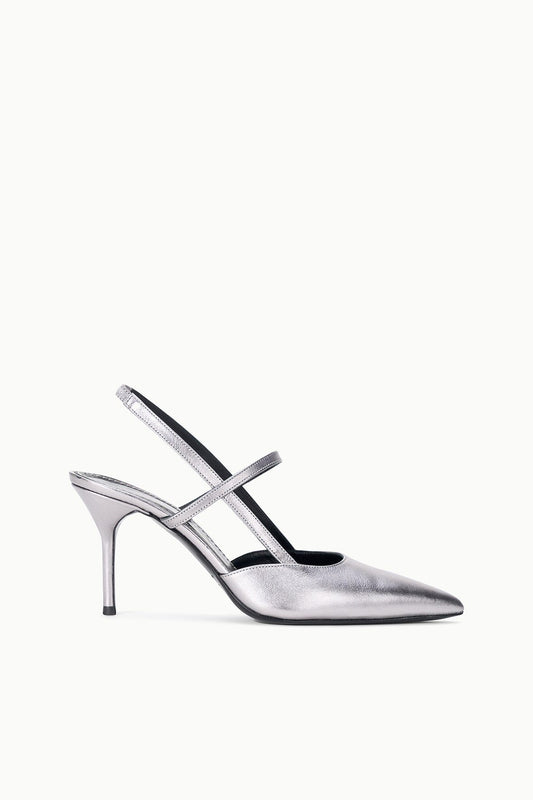 STAUD Sebastian High Heel Slingback Pewter