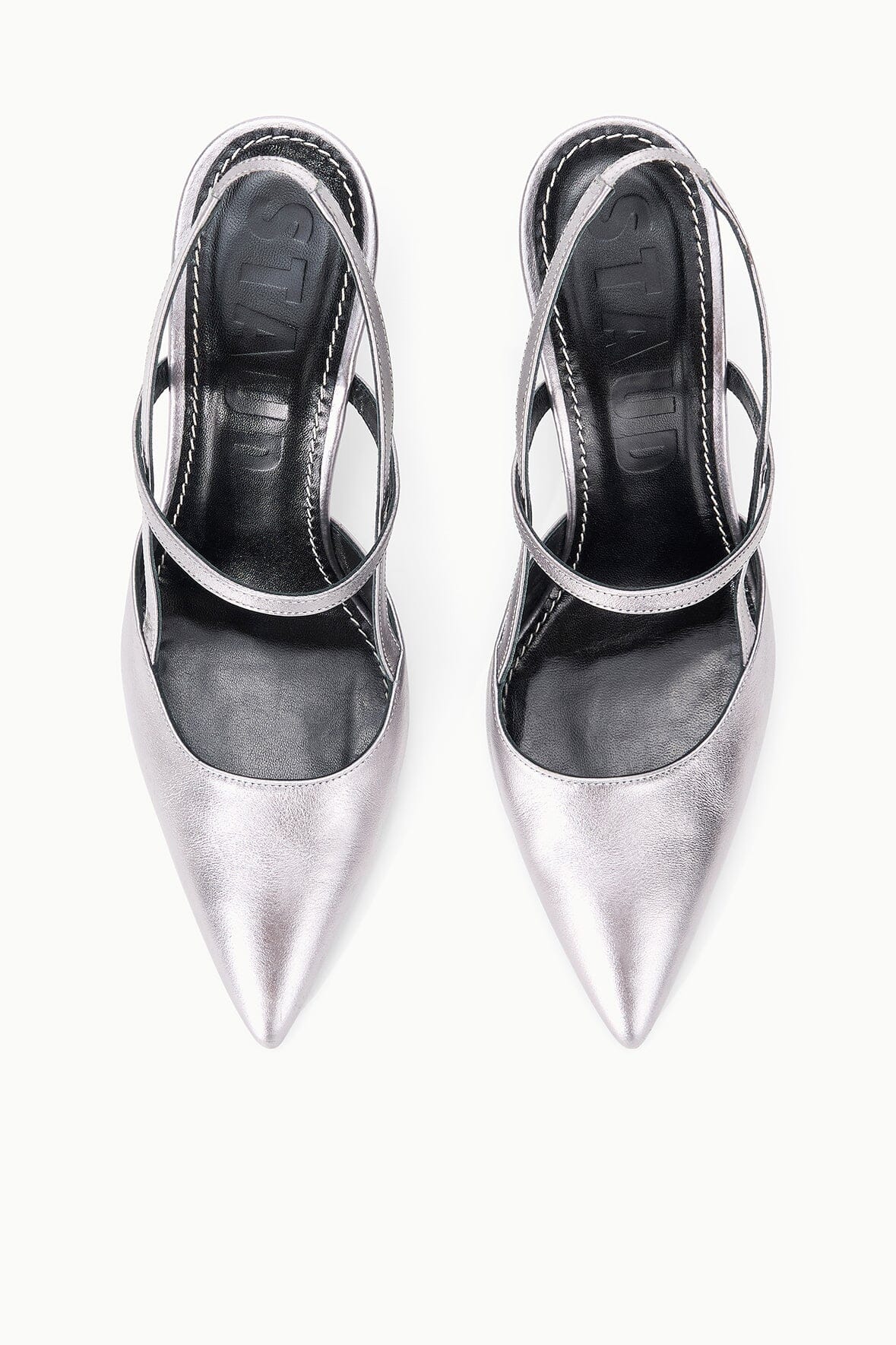 STAUD Sebastian High Heel Slingback Pewter