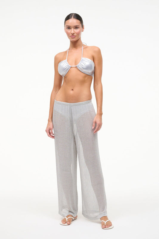 STAUD Paradise Bikini Top Silver