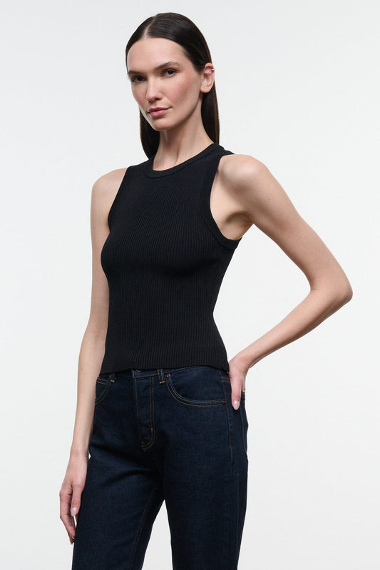 STAUD Malia Tank Black