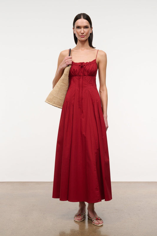 STAUD Margi Dress Rouge
