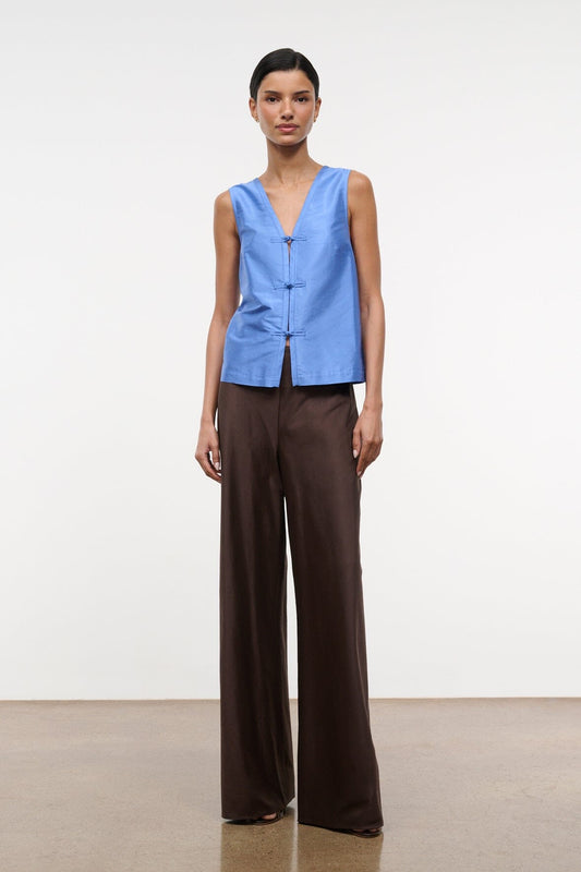 STAUD Sami Silk Top Coast