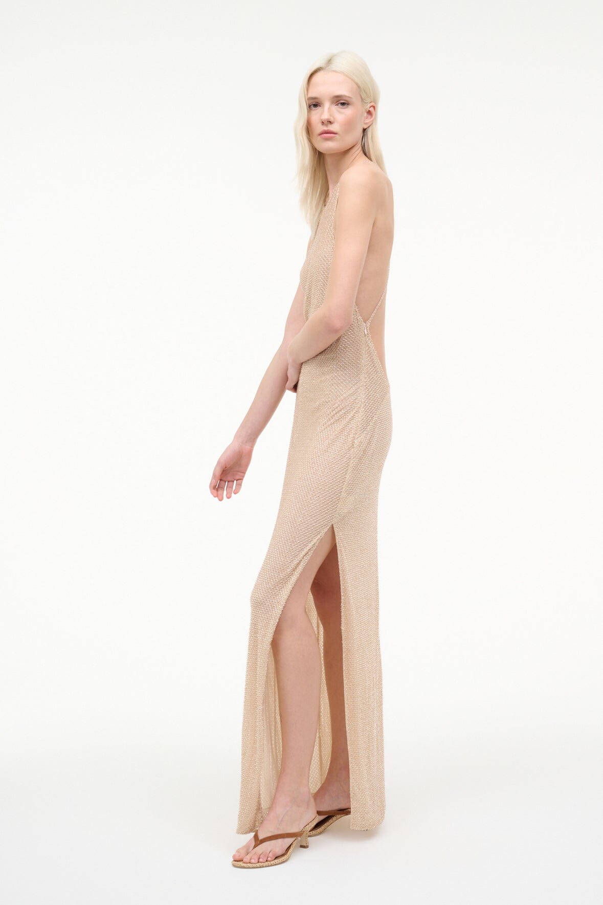 STAUD Rhea Dress Champagne