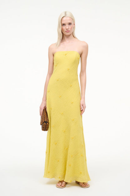 STAUD Cassie Dress Lemon Custard